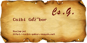 Csibi Gábor névjegykártya