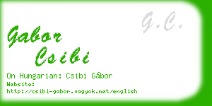 gabor csibi business card